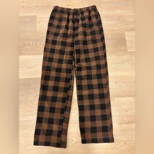 SKIMS Brown and Black Sweatpants Relaxed Fit Elastic Waist‎